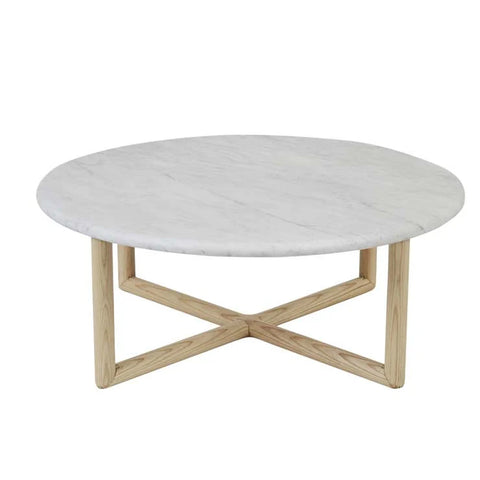 camille coffee table white marble