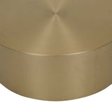 elle drum coffee table brushed gold