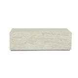 Elle Block Rectangular Coffee Table Natural Travertine
