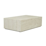 Elle Block Rectangular Coffee Table Natural Travertine