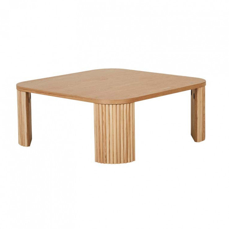 benjamin ripple square coffee table natural