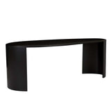 oberon curved desk black oak