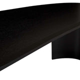 oberon curved desk black oak