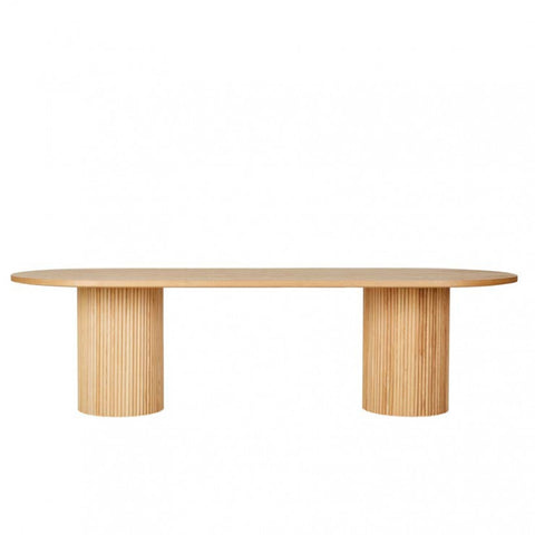 benjamin ripple dining table natural 2800mm