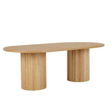 benjamin ripple dining table natural 2200mm