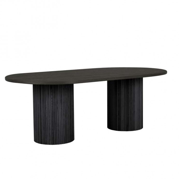 Benjamin Ripple Table Benjamin Ripple Dining Table Black 2200mm – the design library
