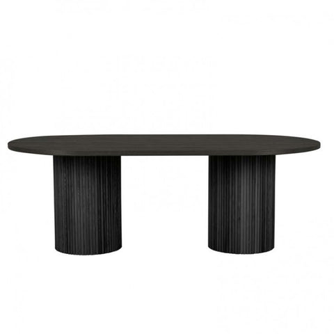 Benjamin Ripple Dining Table Black 2200mm