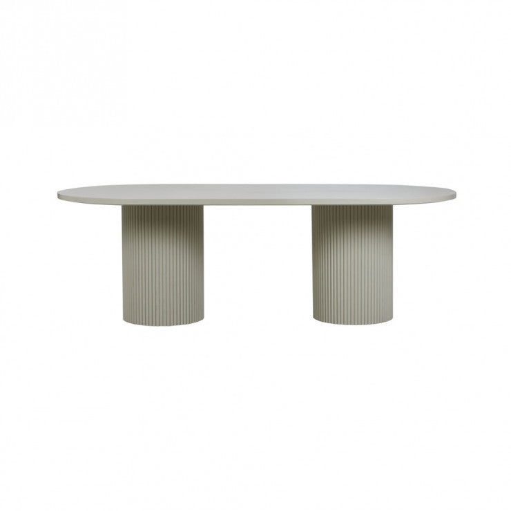 Benjamin Ripple Table Benjamin Ripple Dining Table Putty 2200mm – the design library