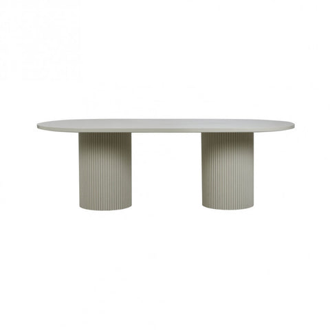 Benjamin Ripple Dining Table Putty 2200mm