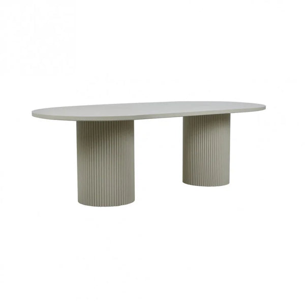 Benjamin Ripple Dining Table Putty 2200mm – the design library