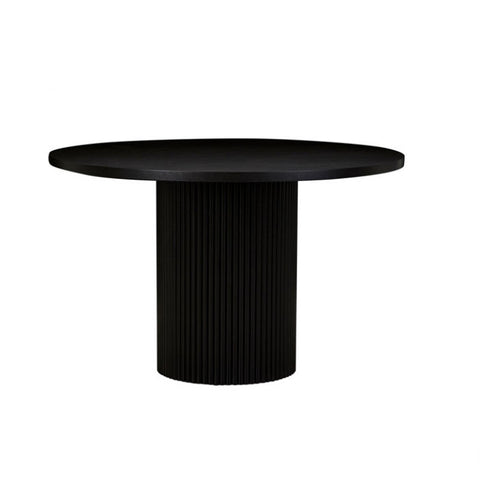 benjamin ripple round dining table black 1200mm