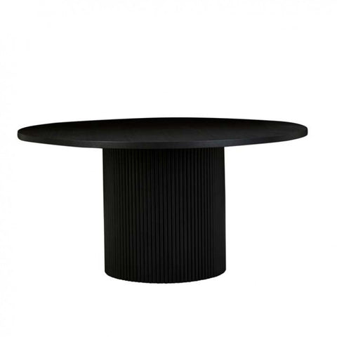 benjamin ripple round dining table black 1500mm
