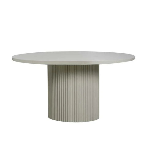 Benjamin Ripple Round Dining Table Putty 1500mm