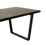 finsbury sleigh dining table matt black ten seater