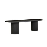 Benjamin Ripple Dining Table Black 2800mm