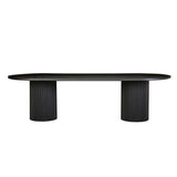 Benjamin Ripple Dining Table Black 2800mm
