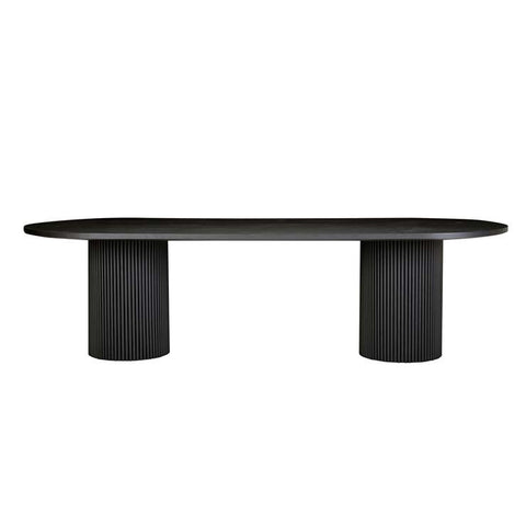 Benjamin Ripple Dining Table Black 2800mm