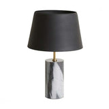easton marble table lamp black/black