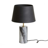 easton marble table lamp black/black