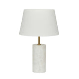 easton marble table lamp white/white