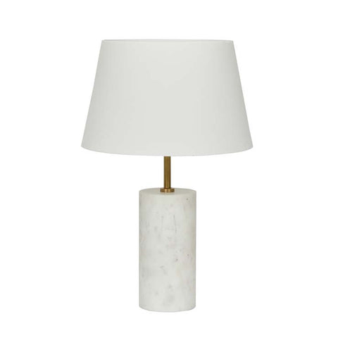 easton marble table lamp white/white