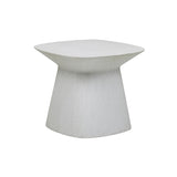 livorno curve side table white speckle