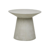 livorno round side table grey speckle