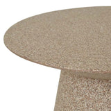 livorno round side table terracotta speckle