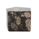 rufus block asymmetrical marble side table cosmic