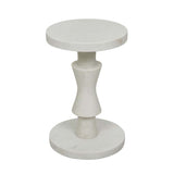 rufus classic marble side table white