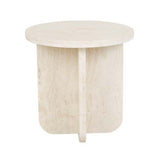 Amara Curve Side Table Natural Travertine