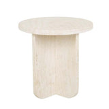 Amara Curve Side Table Natural Travertine