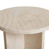 Amara Curve Side Table Natural Travertine