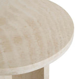 Amara Curve Side Table Natural Travertine