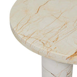 Amara Round Side Table Brown Vein