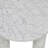 Amara Round Side Table White