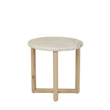 Camille Side Table Brown Vein Marble