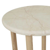 Camille Side Table Brown Vein Marble