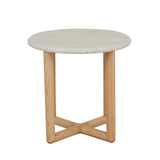 camille side table white marble