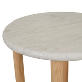 camille side table white marble