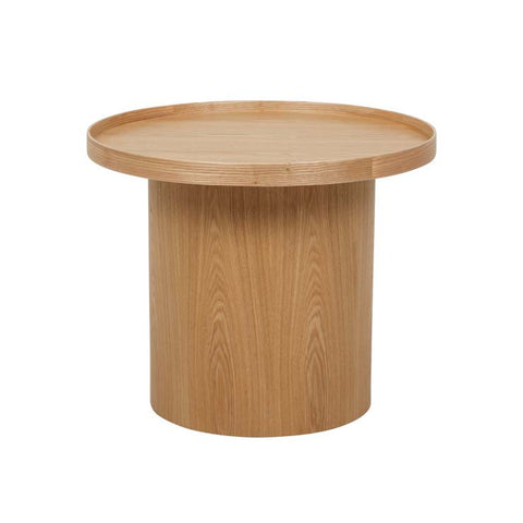 classique pedestal side table natural