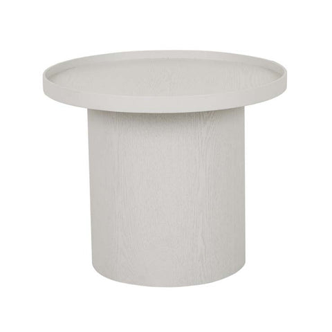 classique pedestal side table oyster ash