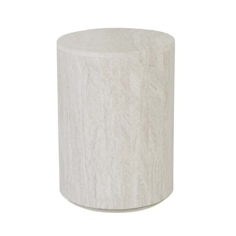 elle round block side table tall natural