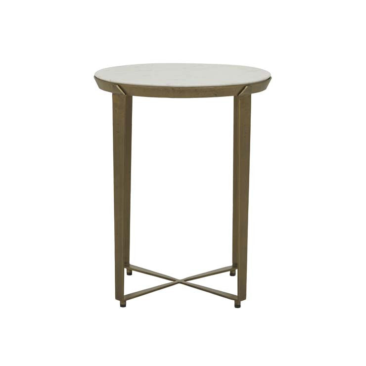 ophelia side table white marble