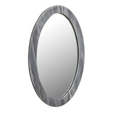 Rufus Oval Mirror Dark Grey Marble