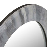 Rufus Oval Mirror Dark Grey Marble