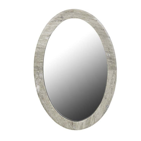 Rufus Oval Mirror Oat Marble
