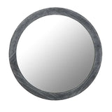 Rufus Round Mirror Black Marble