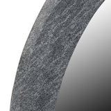 Rufus Round Mirror Black Marble