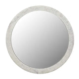 rufus round mirror grey vein marble